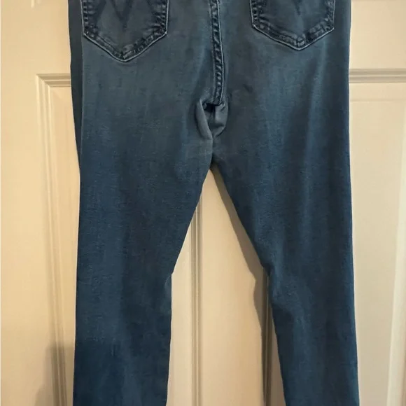 MOTHER Blue Ankle Cropped Jeans - Picture 3 of 4